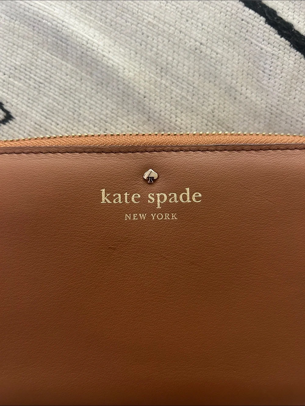 kate spade Brown Zip-Around Leather Wallet